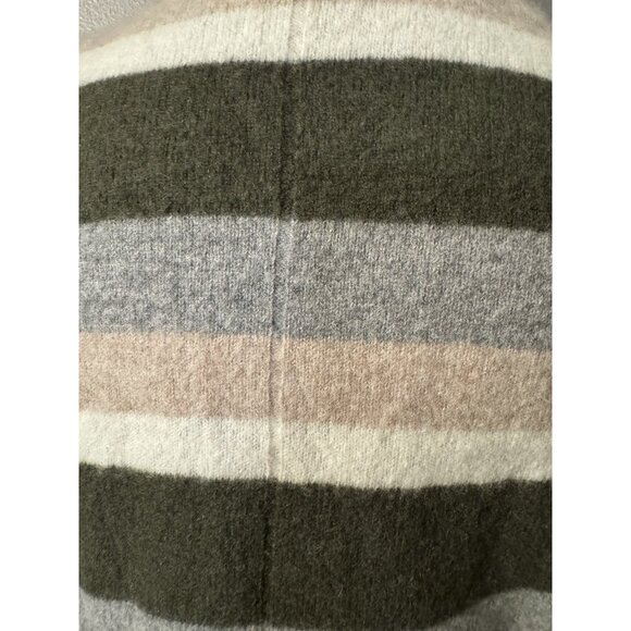 41Hawthorne Sweater L Large 100% Cashmere Green Cream Ivory Gray Flaw - Picture 5 of 8